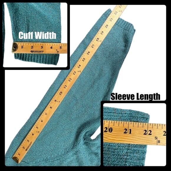 Cozy Soft Plus Size Split Hem Sweater in Teal - No Tags - Measurements Included - Picture 10 of 10
